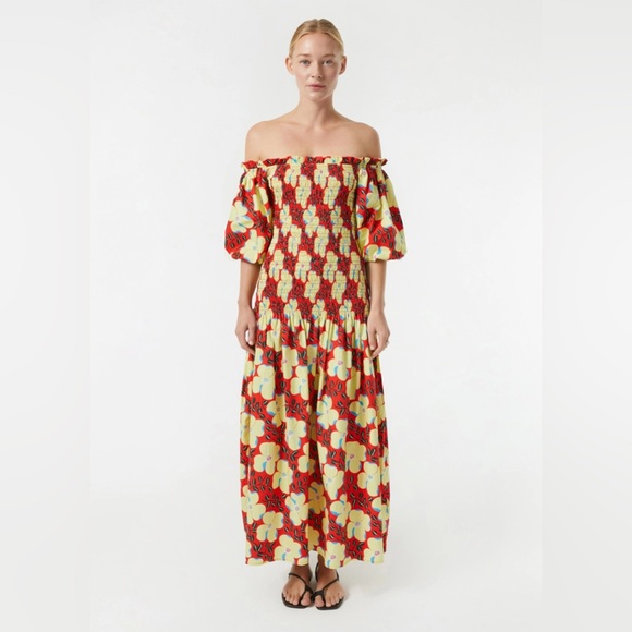 NWT Rhode Ines Dress in Scarlet Martinique print - Picture 2 of 6